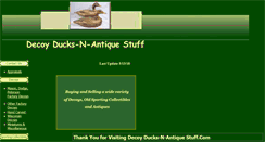 Desktop Screenshot of decoyducks-n-antiquestuff.com