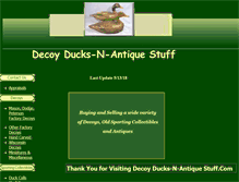 Tablet Screenshot of decoyducks-n-antiquestuff.com